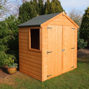 Shire Apex Shiplap Dip Treated Double Door Shed - 6 x 4ft