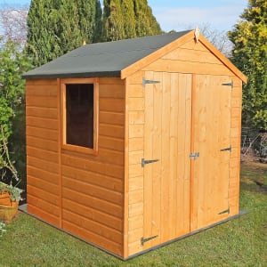 Shire Apex Shiplap Dip Treated Double Door Shed - 6 x 6ft