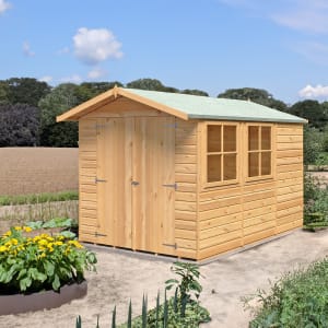 Shire Apex Shiplap Dip Treated Double Door Shed - 7 x 10ft