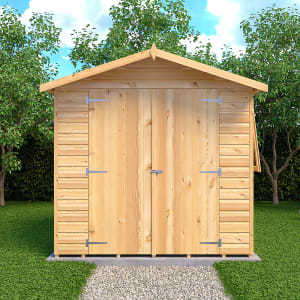 Shire Apex Shiplap Dip Treated Double Door Shed - 7 x 7ft