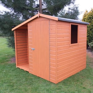 Shire Apex Tongue & Groove Shed with Side Storage - 7 x 6ft