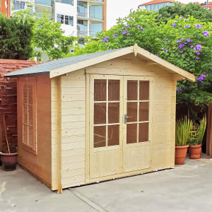 Shire Barnsdale Double Door Log Cabin - 10 x 10ft