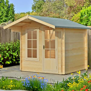 Shire Crinan Garden Log Cabin including Overhang - 10 x 10ft