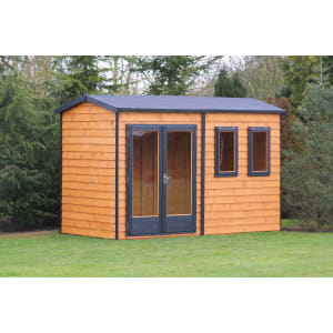 Shire Double Glazed Timber Apex Garden Office - 10 x 10ft