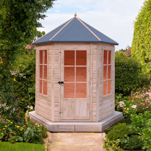 Shire Gazebo Style Apex Dip Treated 6 Sided Summerhouse - 7 x 6ft