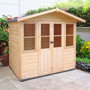 Shire Haddon Double Door Apex Dip Treated Summerhouse - 7 x 5ft