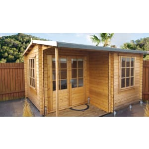 Shire Ringwood Double Door Log Cabin - 12 x 16ft