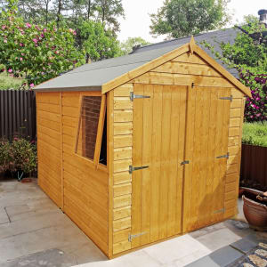 Shire Warwick Apex Tongue & Groove Double Door Shed - 8 x 6ft