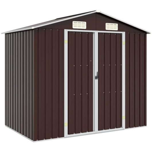Vidaxl - Garden Shed Brown 205x129x183 cm Galvanised Steel