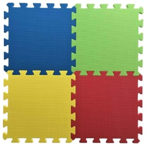 Warm Floor Assorted Interlocking Floor Tiles for Garden Buildings - 8 x 8ft