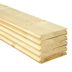 Wickes PTG Timber Floorboards - 18 x 119 x 1800mm - Pack of 5
