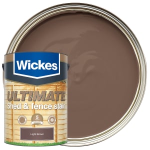 Wickes Ultimate Shed & Fence Stain - Light Brown - 5L