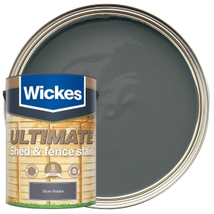 Wickes Ultimate Shed & Fence Stain - Silver Pebble - 5L