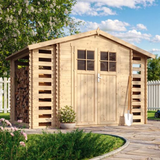 Wooden Garden Shed 5.47 m2 (3 m3 capacity) - TIMBELA M391F
