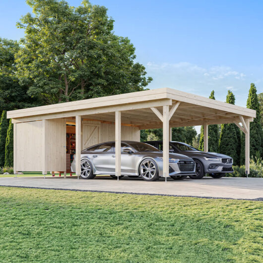 20' x 25' Palmako Karl Wooden Carport (6m x 7.6m)