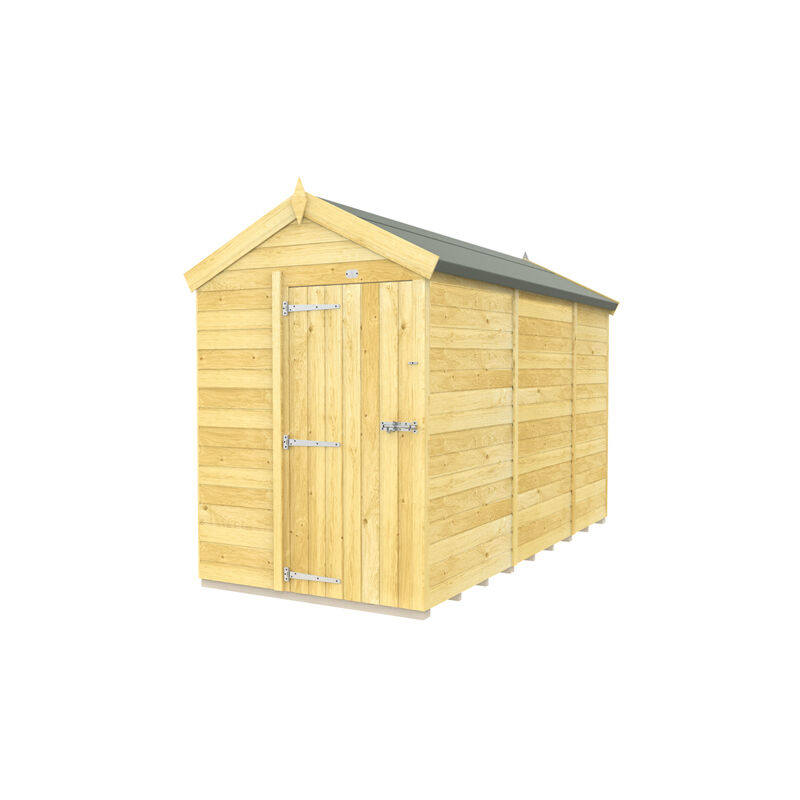 5 x 11 Feet Apex Shed - Single Door Without Windows - Wood - L329 x W147 x H217 cm