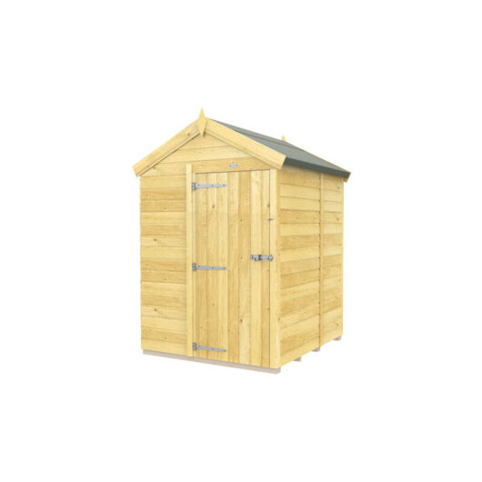 5 x 5 Feet Apex Shed - Single Door Without Windows - Wood - L158 x W147 x H217 cm