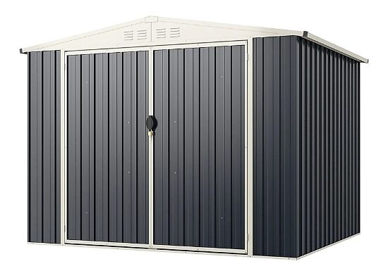 8FT x 6FT XL Metal Garden Shed - with Snap-On Structures