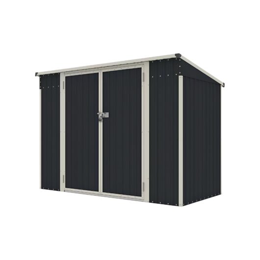 8x4 FT Metal Pent Roof Garden Tool Storage Shed
