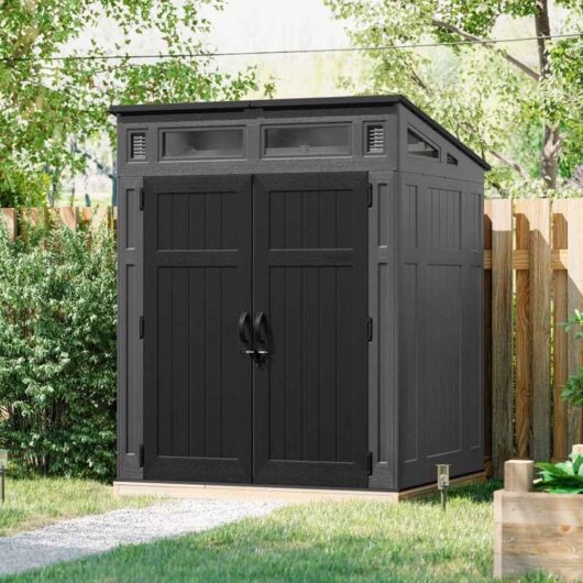 Bliss 6x5 Garden Reinforced Resin Storage Cabinet in Grey and Anthracite