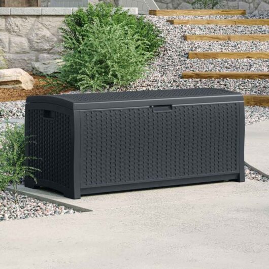 Decluttered Reinforced Resin Garden 276L Storage Box in Cyberspace Grey