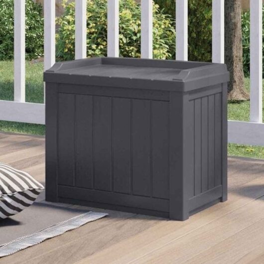 Decluttered Reinforced Resin Garden 83L Storage Box in Cyberspace Grey