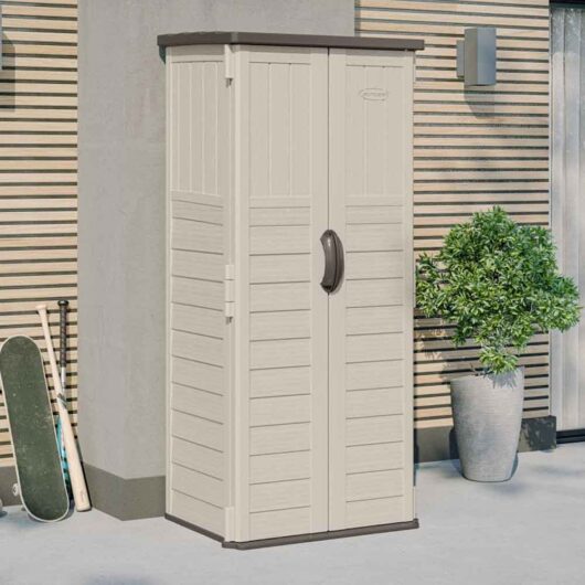 Elite Reinforced Resin Garden Storage Cabinet in Vanilla
