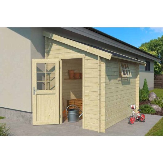Lasita Maja - Jura-Log Cabin, Wooden Garden Room, Timber Summerhouse, Home Office - L214.6 x W295 x H267.9 cm