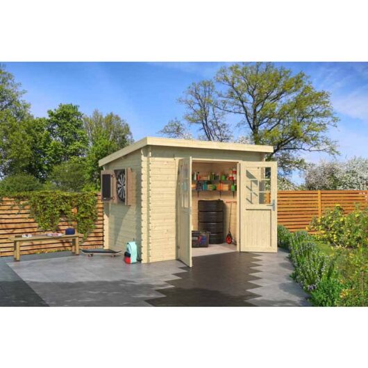 Lasita Maja - San Jose 175-Log Cabin, Wooden Garden Room, Timber Summerhouse, Home Office - L295 x W213.1 x H210.9 cm