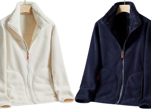 Men's Double-Sided Fleece Jacket - 4 Colours & 6 Sizes