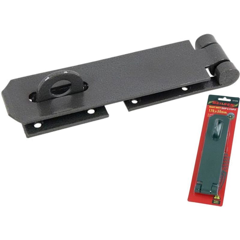 Neilsen Hasp and Staple Gate Door Shed Latch Lock Box Padlocks 170mm x 50mm