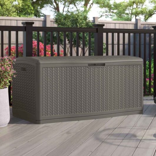 Opulence Reinforced Resin Garden 469L Storage Box in Stone Grey