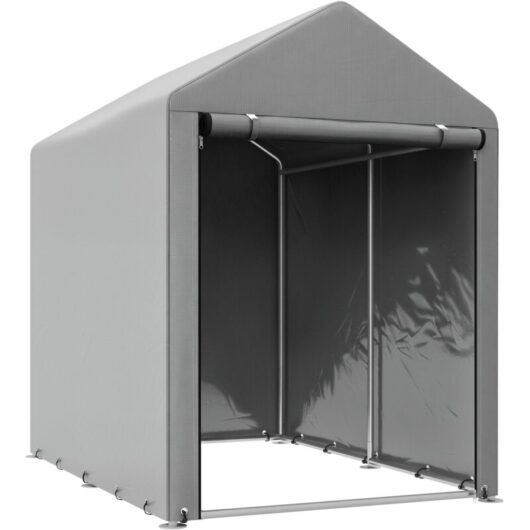 Outsunny 1.2 x 1.8m Portable Garden Shed for Motorbikes, Garden Tools, Bikes