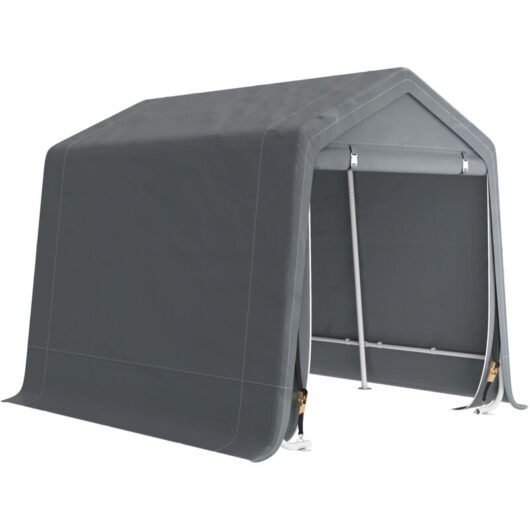 Outsunny Outdoor Garden Storage Shed Waterproof Bike Tent w/ Zipper Doors