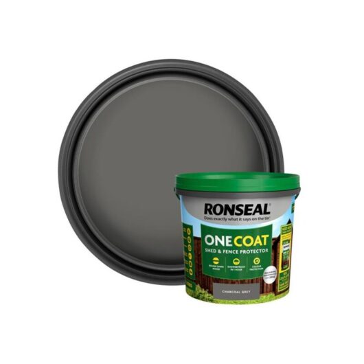 Ronseal - One Coat Shed & Fence Protection Charcoal Grey 5 litre RSLOCFLCG5LN