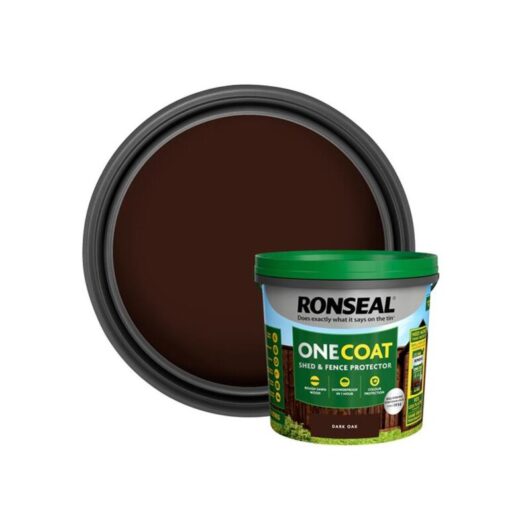 Ronseal - One Coat Shed & Fence Protection Dark Oak 5 litre RSLOCFLDO5LN