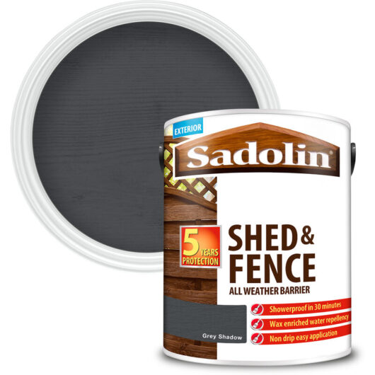 Sadolin - Shed and Fence Protector All Weather Barrier - Grey Shadow - 5L