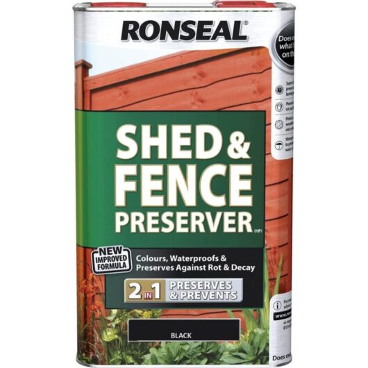 Shed & Fence Preserver Black 5 Litre RSLSFB5L