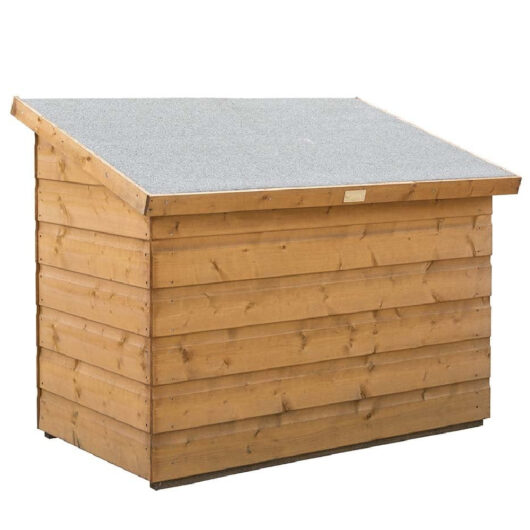 Swanton Wooden Garden Patio Chest In Honey Brown