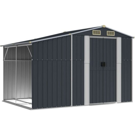 Vidaxl - Garden Shed Anthracite 277x192.5x179 cm Galvanised Steel