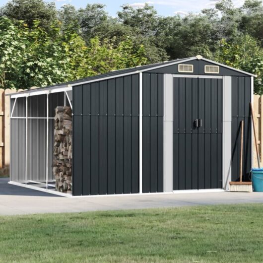Vidaxl - Garden Shed Anthracite 277x279x179 cm Galvanised Steel