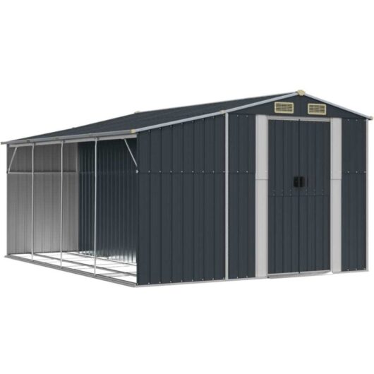 Vidaxl - Garden Shed Anthracite 277x365.5x179 cm Galvanised Steel