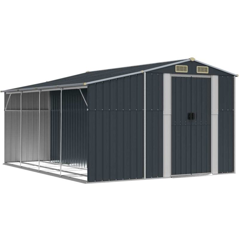 Vidaxl - Garden Shed Anthracite 277x365.5x179 cm Galvanised Steel