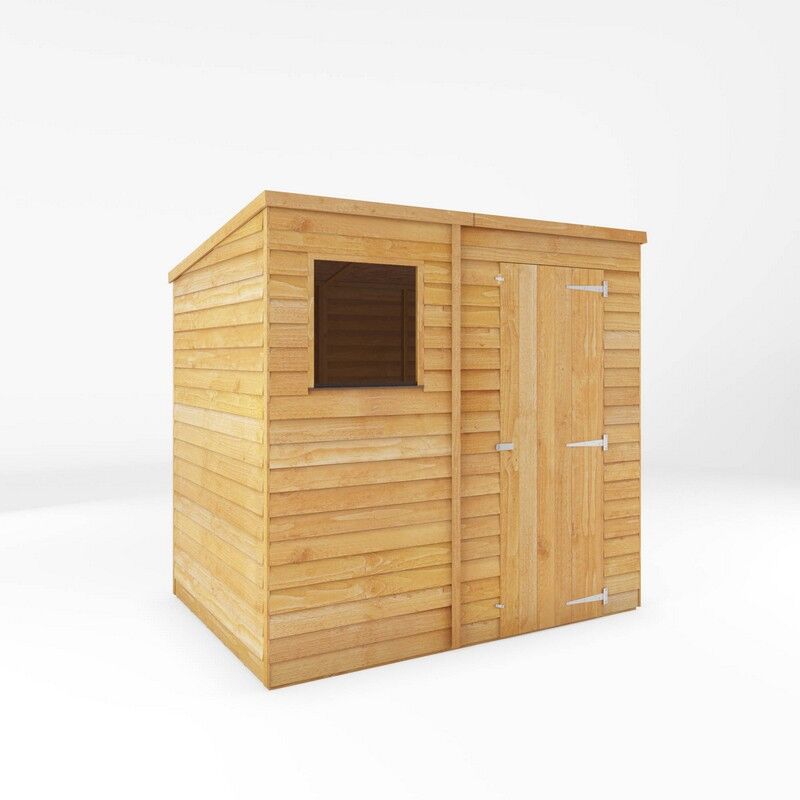 Waltons - 7 x 5 Feet Overlap Pent Shed - Timber - L155.8 x W213.4 x H201 cm - Brown