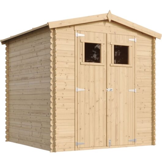 Wooden Garden Shed - H218 x 206 x 216 cm / 3.53 m2 - Sheds and Outdoor Storage - Outdoor garden shed with impregnated floor, 19 mm planks Timbela