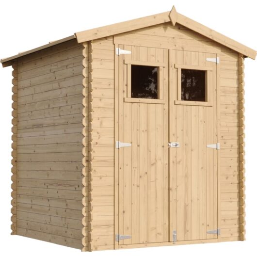 Wooden Garden Shed- Pent Shiplap Wooden Shed 6 x 6 ft /2,82 m2 - Outdoor garden shed with impregnated floor - 19 mm planks - Bike shed, Small shed,