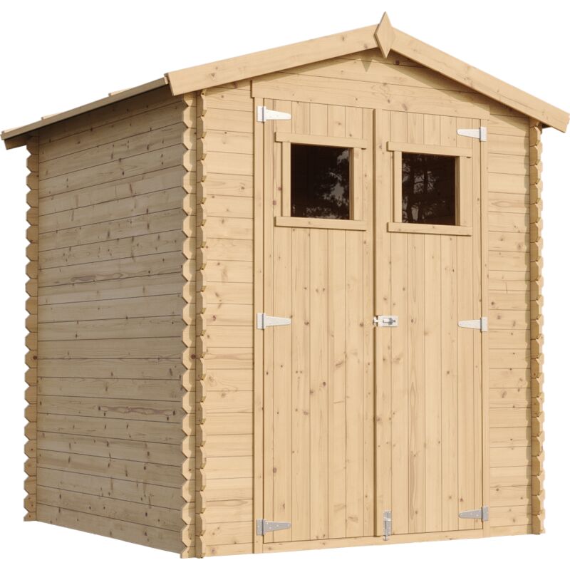 Wooden Garden Shed- Pent Shiplap Wooden Shed 6 x 6 ft /2,82 m2 - Outdoor garden shed with impregnated floor - 19 mm planks - Bike shed, Small shed,